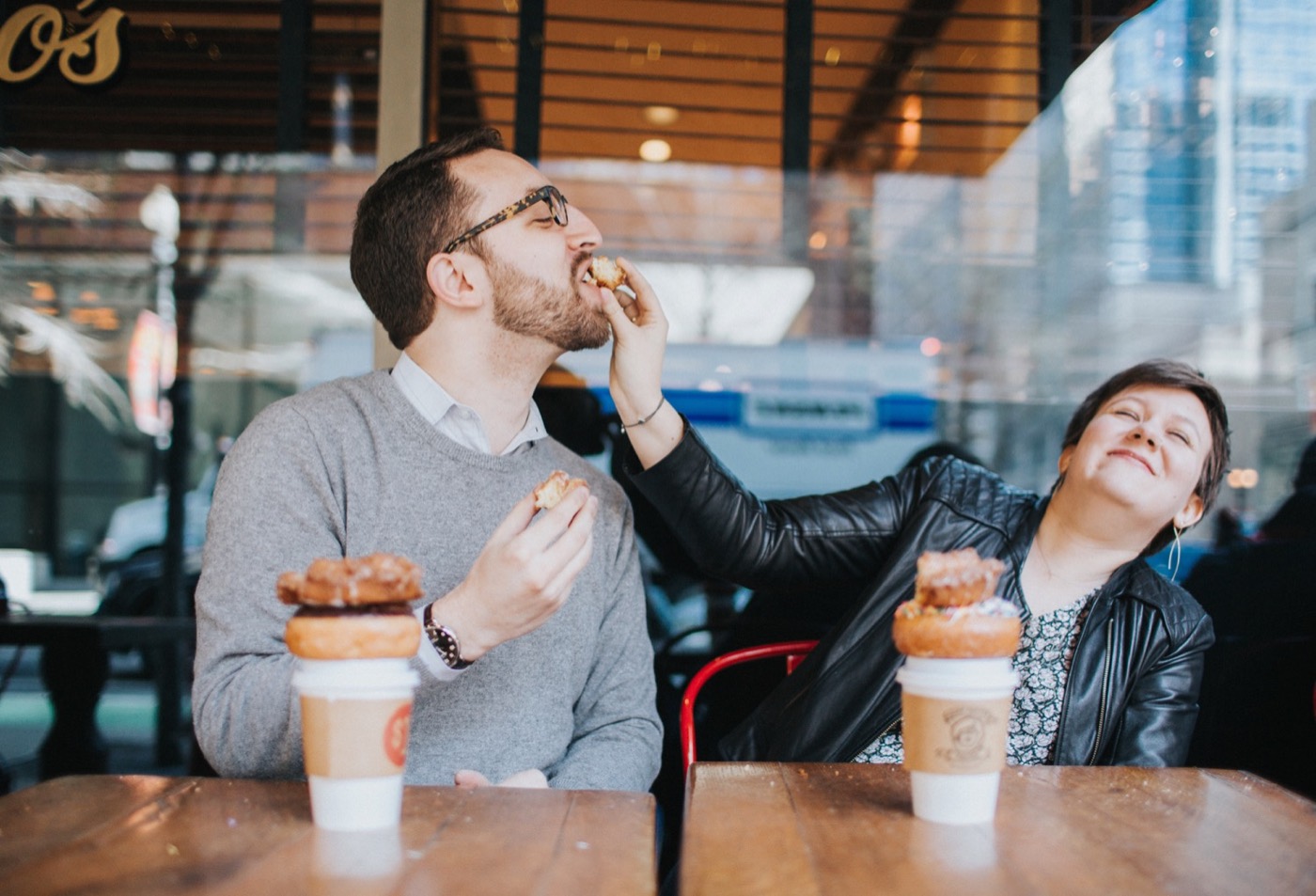 couple with donut