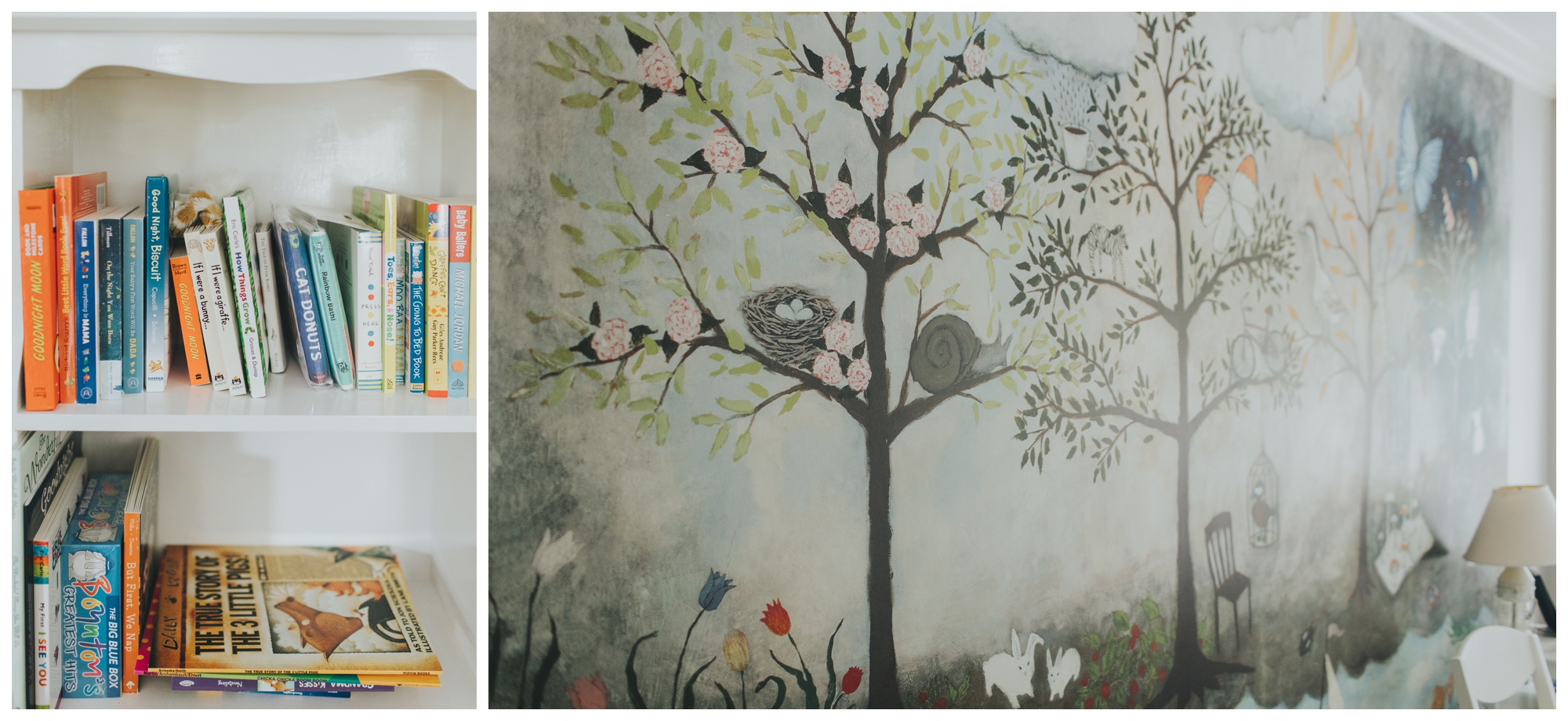 nursery decor, nursery themes, painted nursery wall