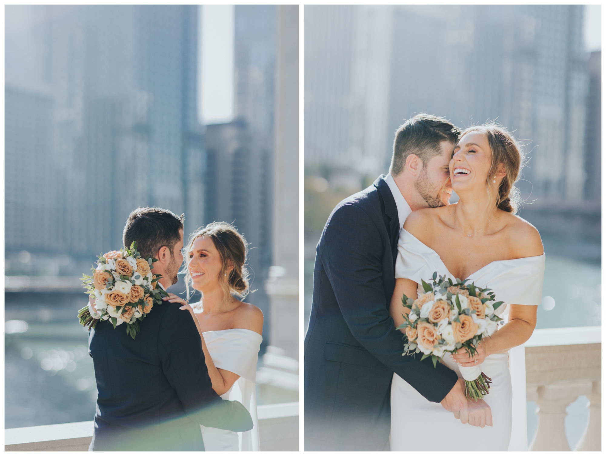 Wrigley Building Chicago wedding photos