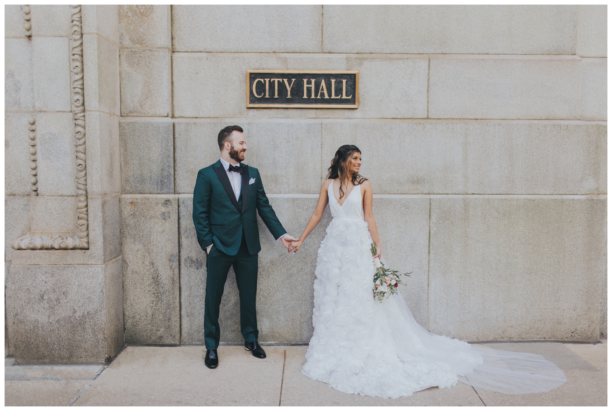 Chicago city hall elopement; chicago elopement photographer