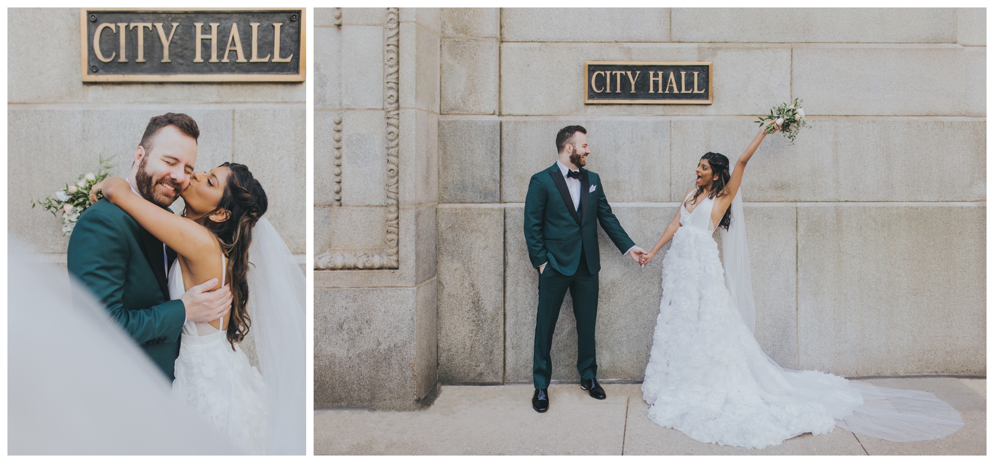 Chicago city hall elopement; chicago elopement photographer