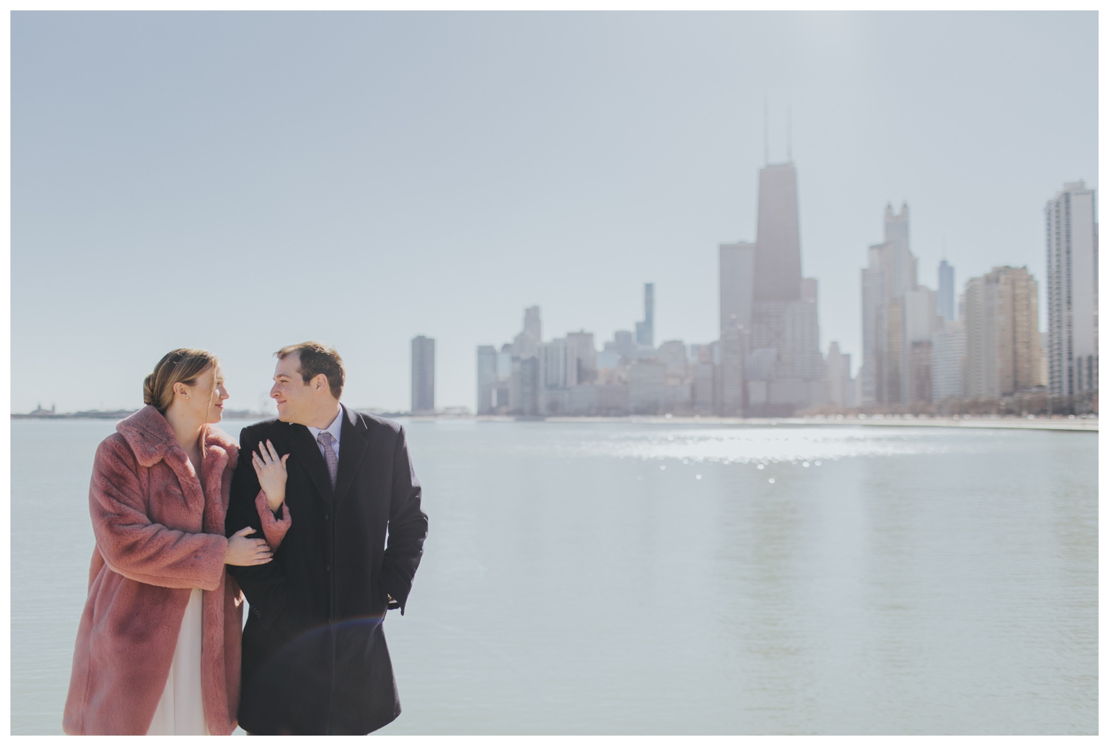 Chicago skyline; Chicago elopement photographers