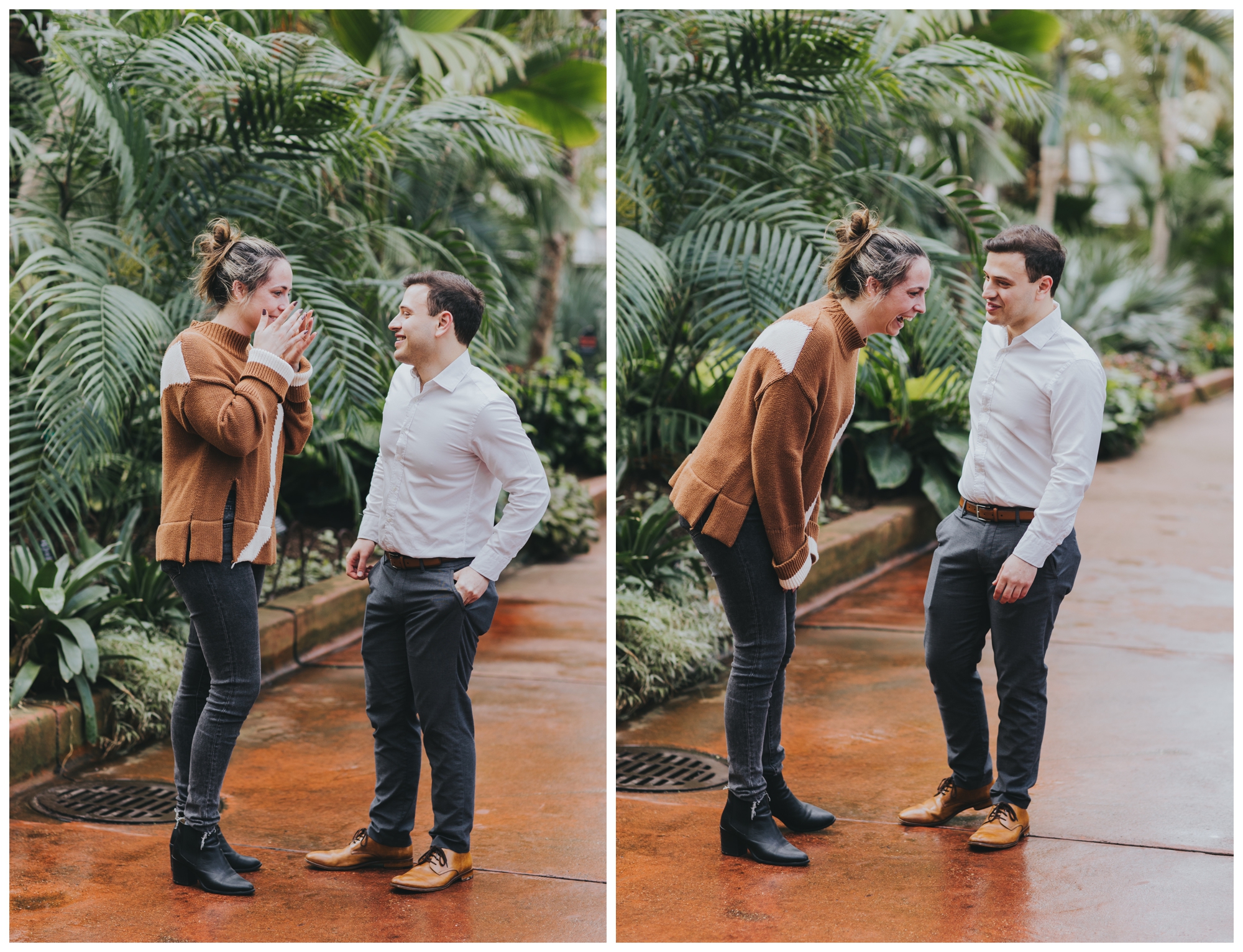 surprise proposal at Garfield Park Conservatory