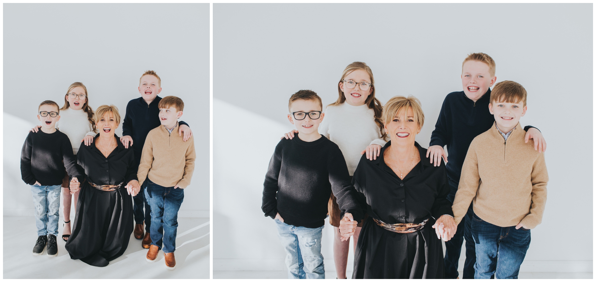family photos at photography studio