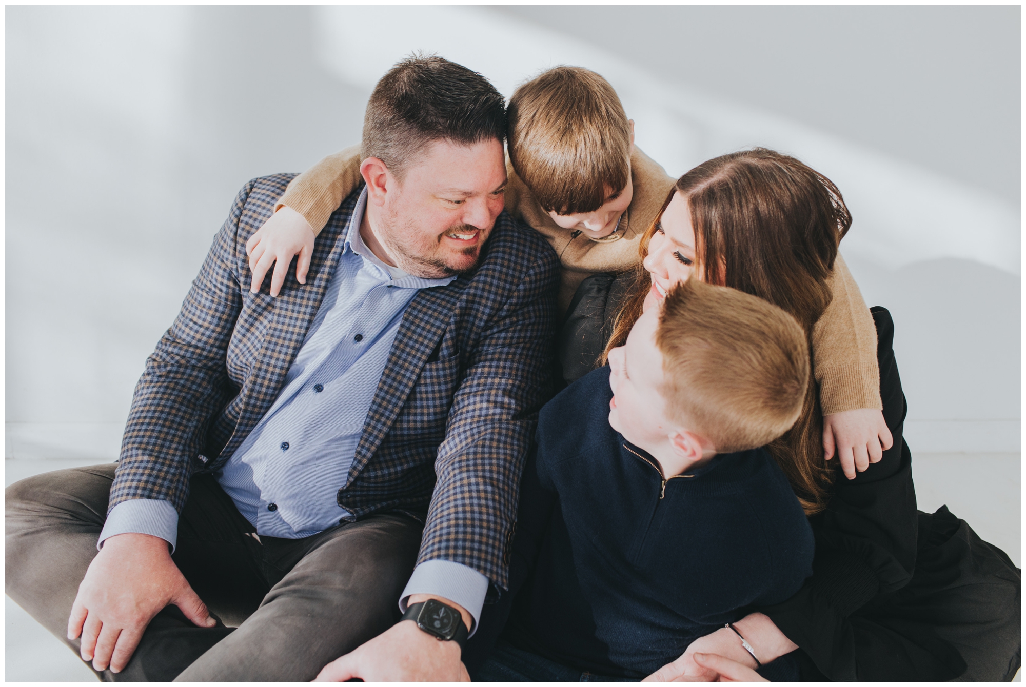 photography studio family session in New Lenox by Meg Adamik Creative
