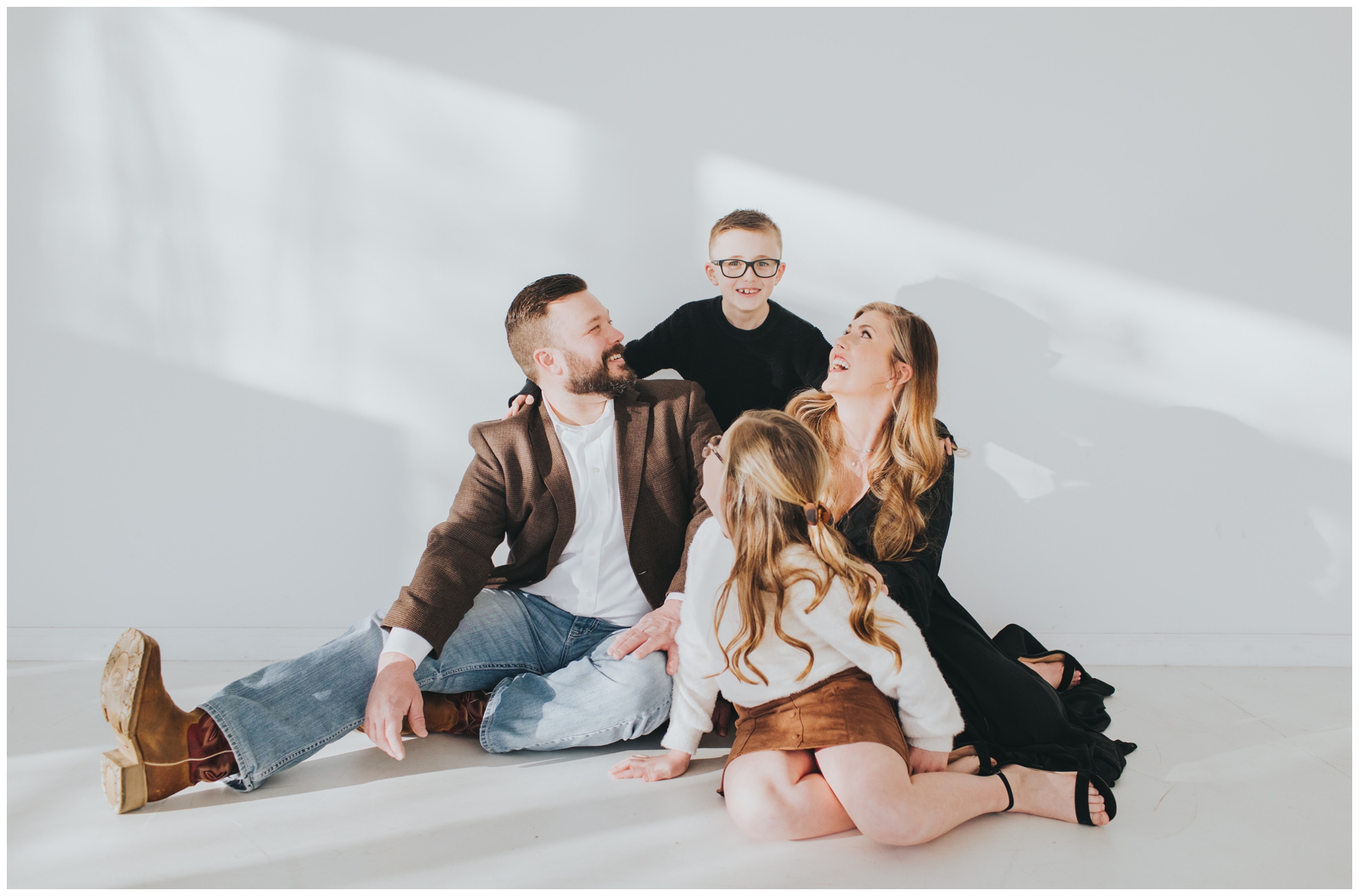 photography studio family session in New Lenox by Meg Adamik Creative