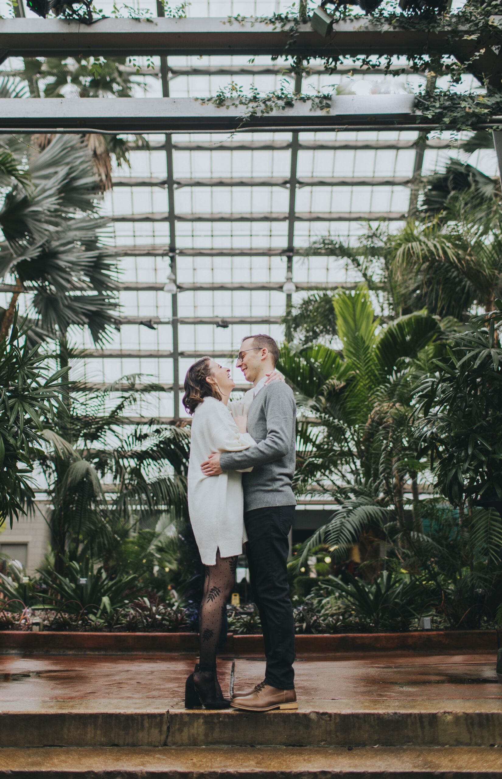 winter engagement session