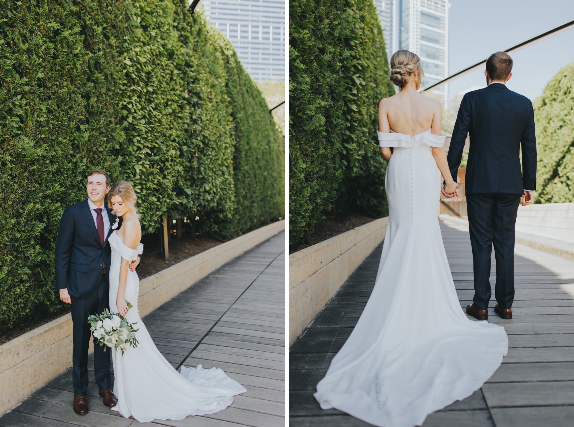 Lurie Garden wedding portraits