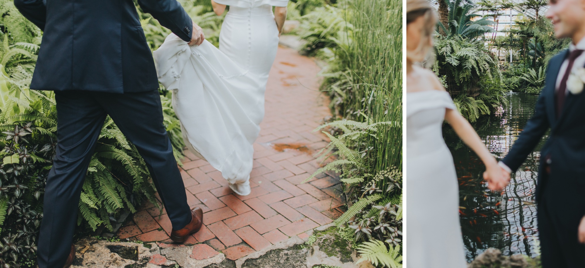 botanical garden wedding portraits