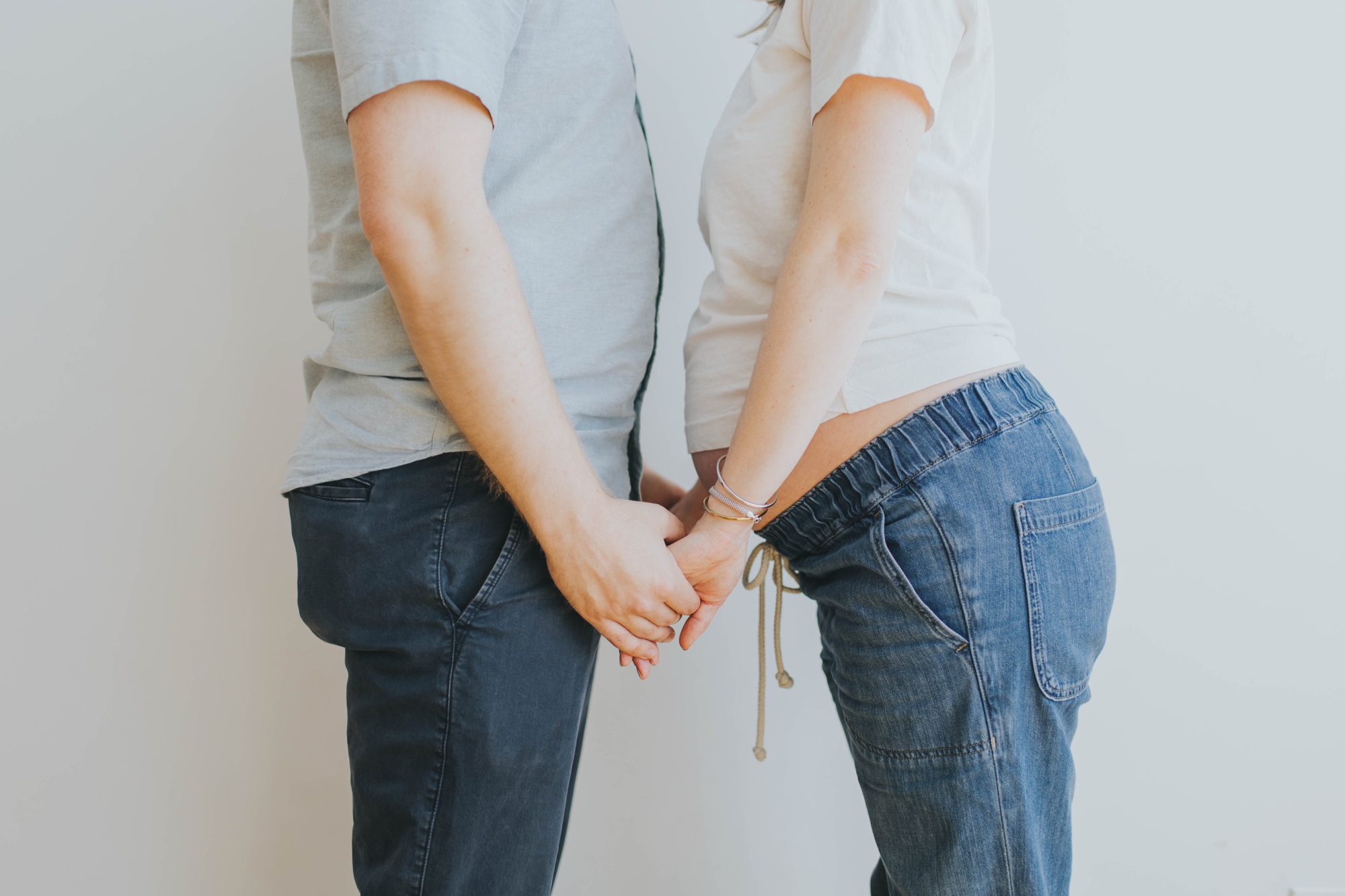 couples maternity photos at A Darling Studio, Chicago, Meg Adamik Photography