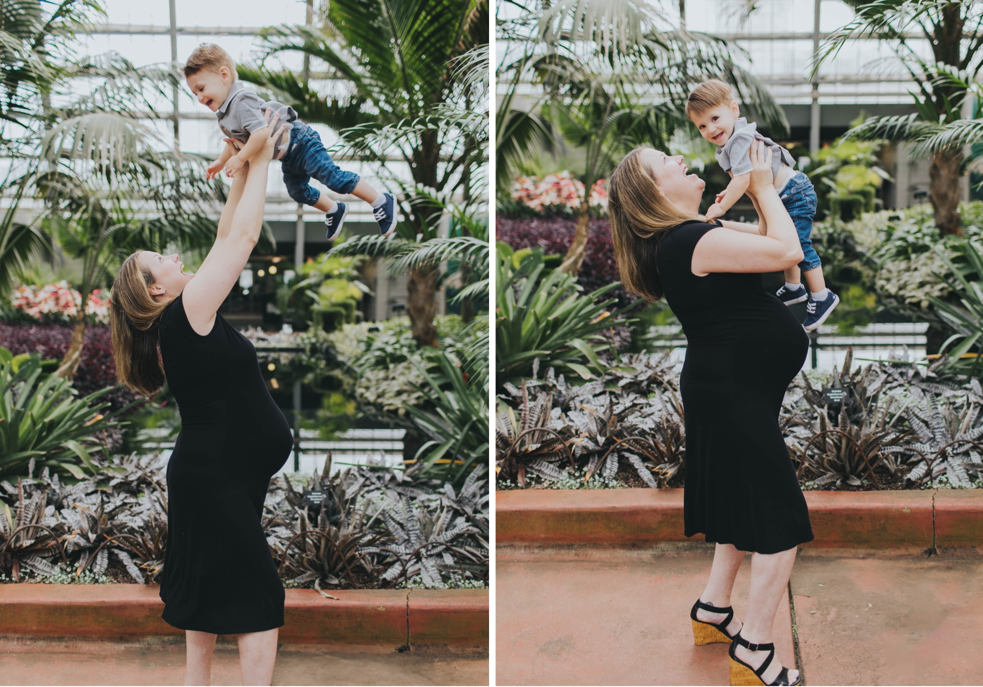 Botanical garden maternity pictures