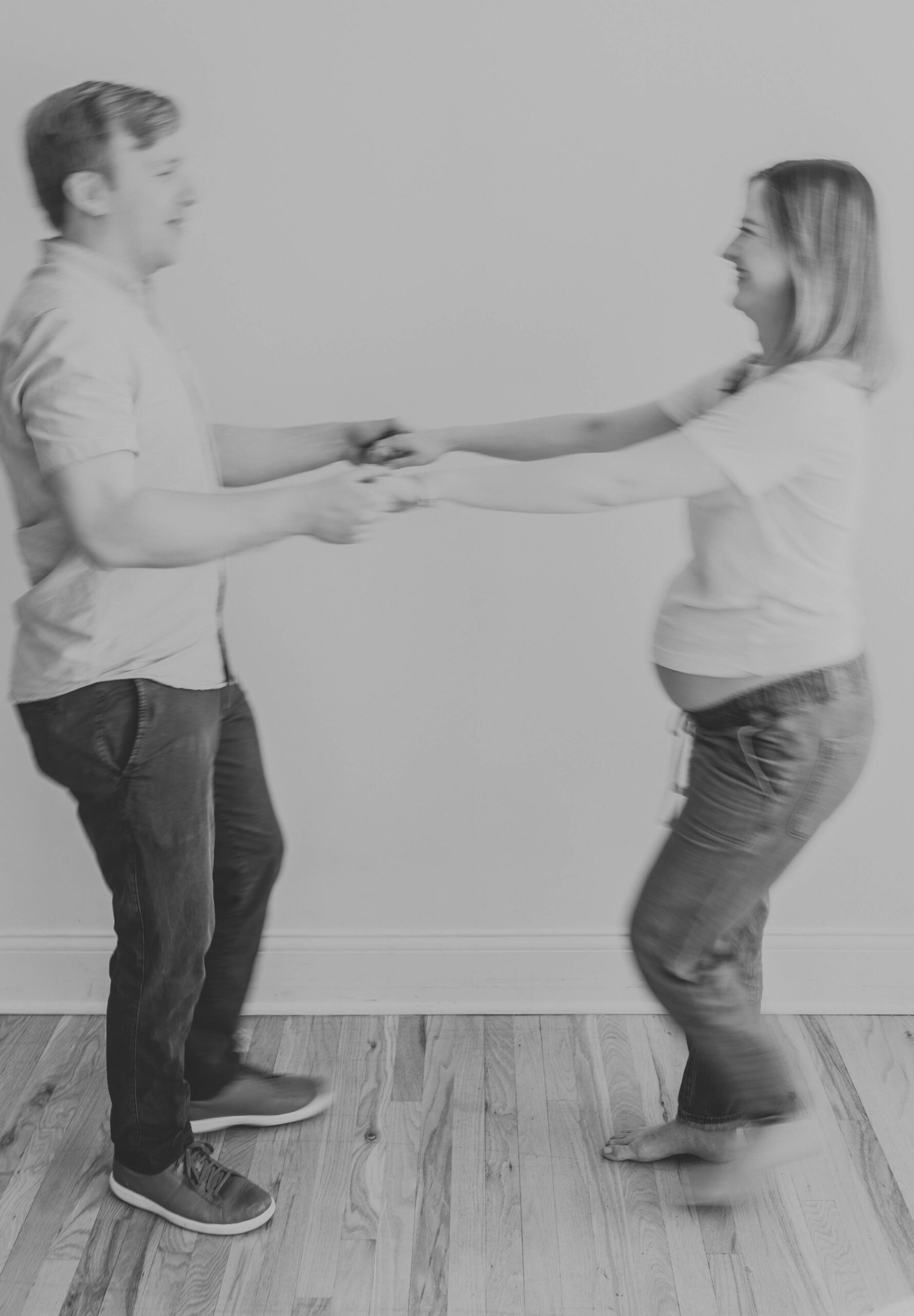 couples maternity photos at A Darling Studio, Chicago, Meg Adamik Photography