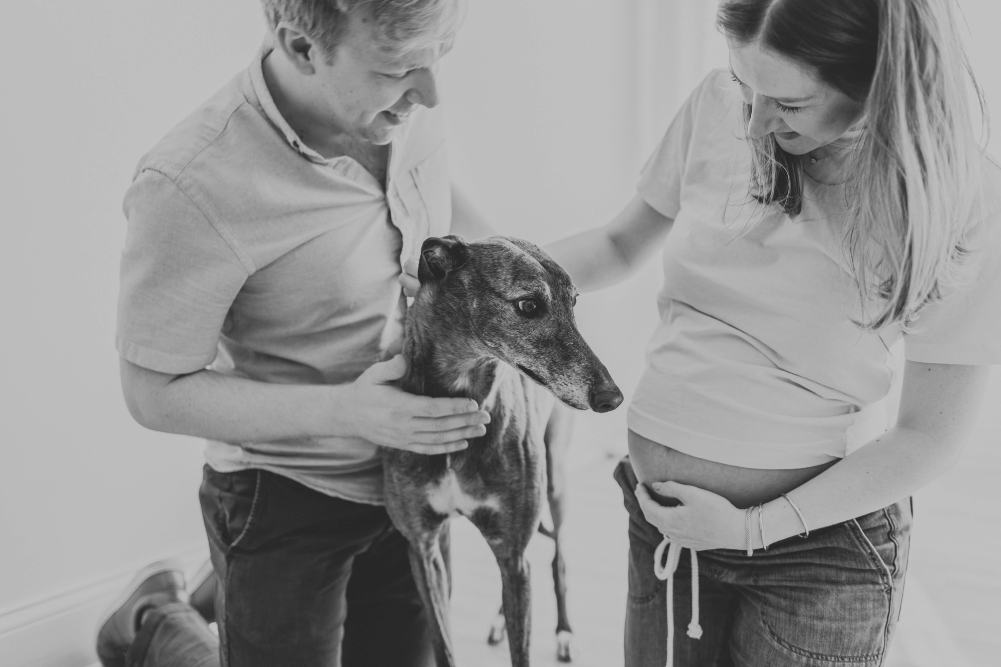 couples maternity photos at A Darling Studio, Chicago, Meg Adamik Photography
