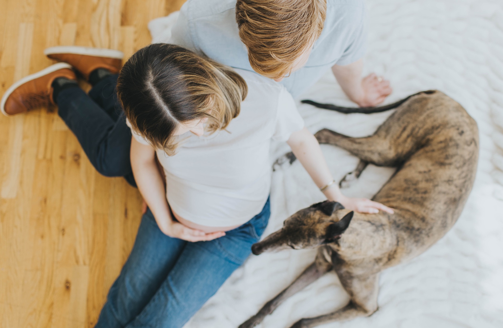 couples maternity photos at A Darling Studio, Chicago, Meg Adamik Photography