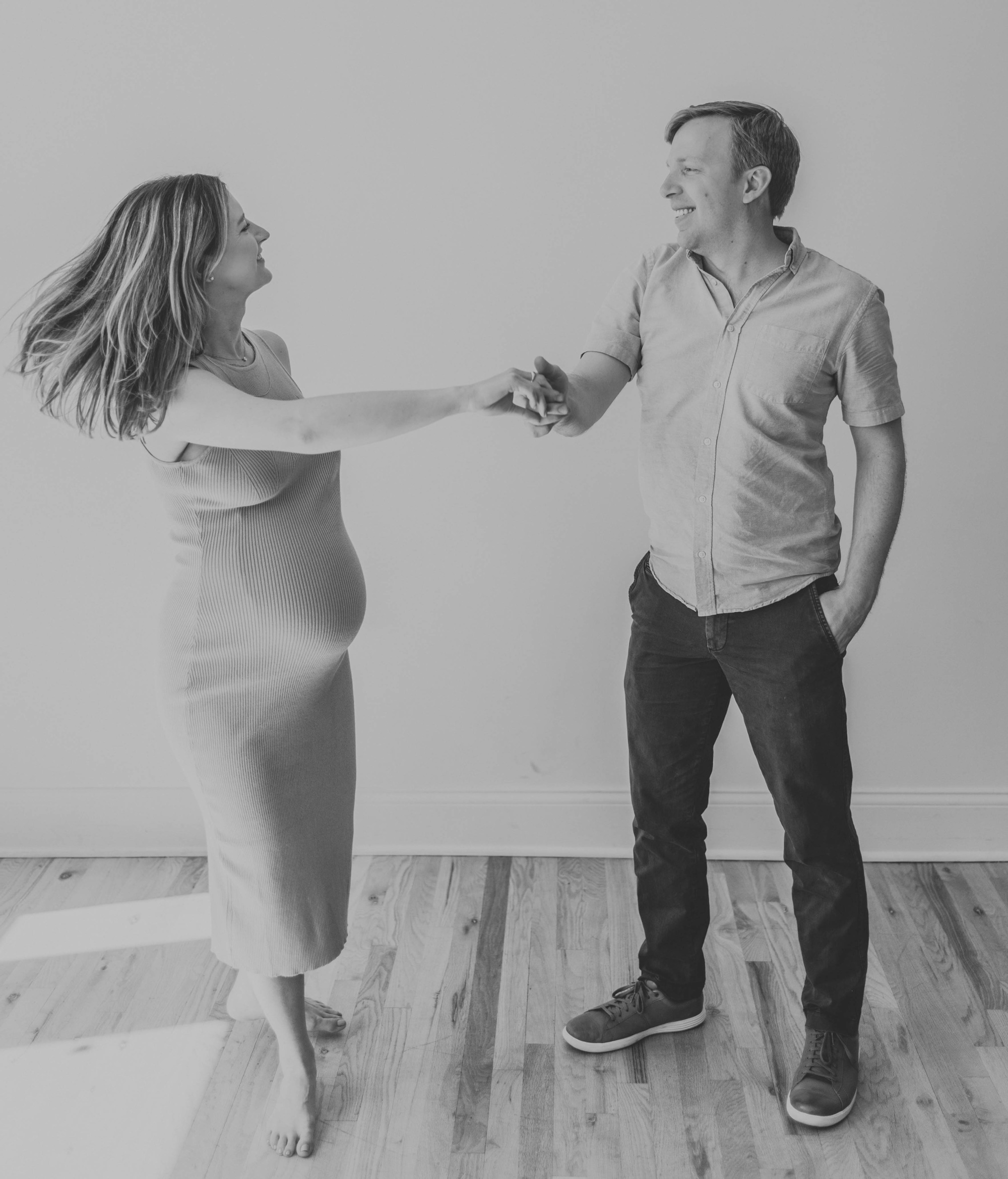couples maternity photos at A Darling Studio, Chicago, Meg Adamik Photography