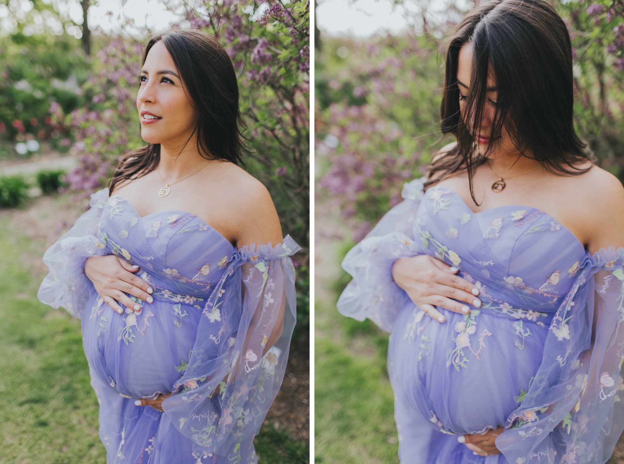 Maternity family photos at Lilacia Park Lombard