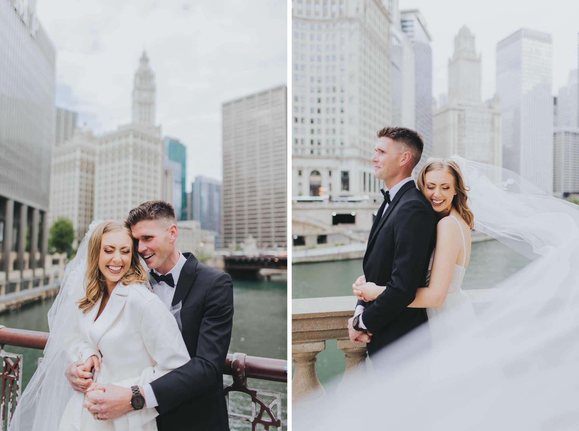 Chicago riverwalk elopement