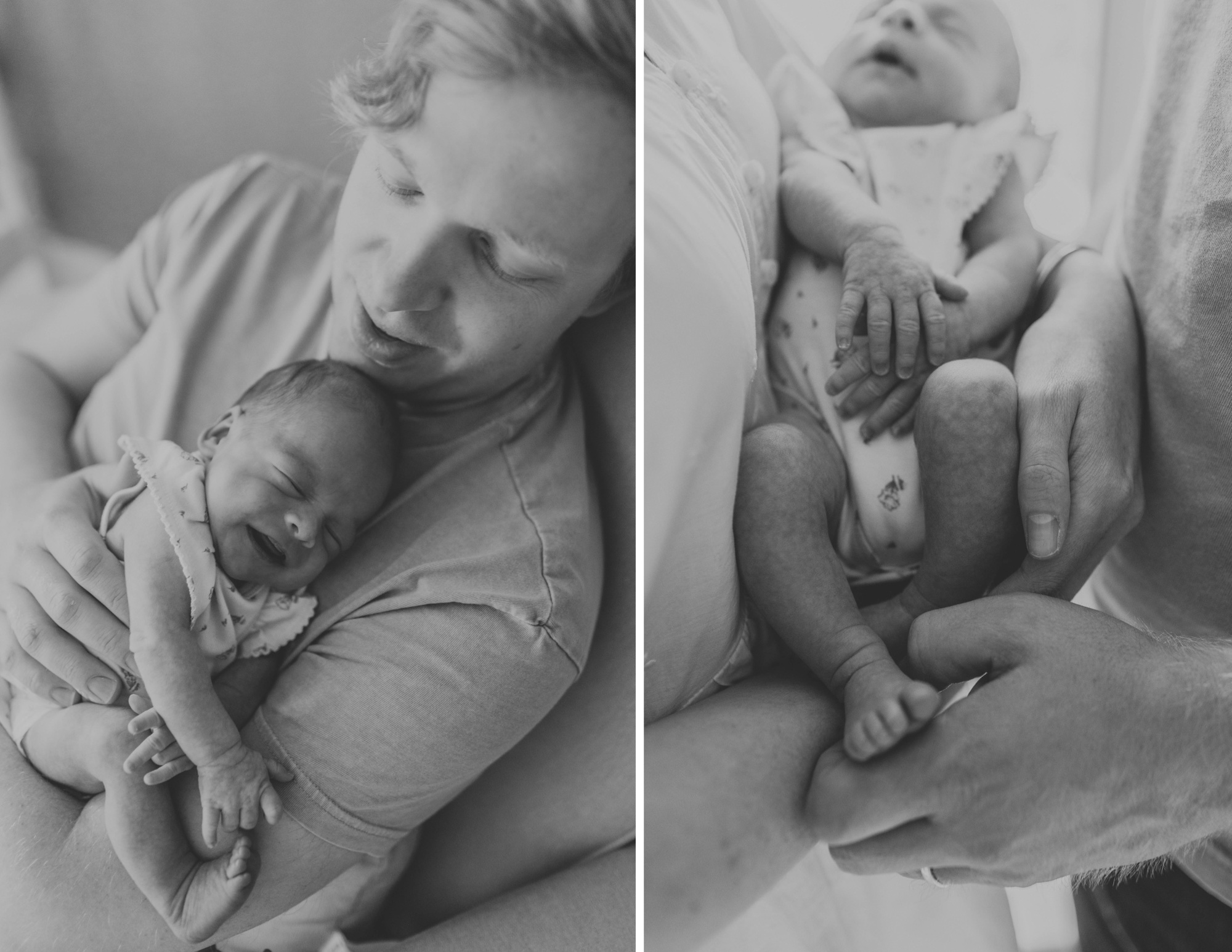 lifestyle newborn session in home