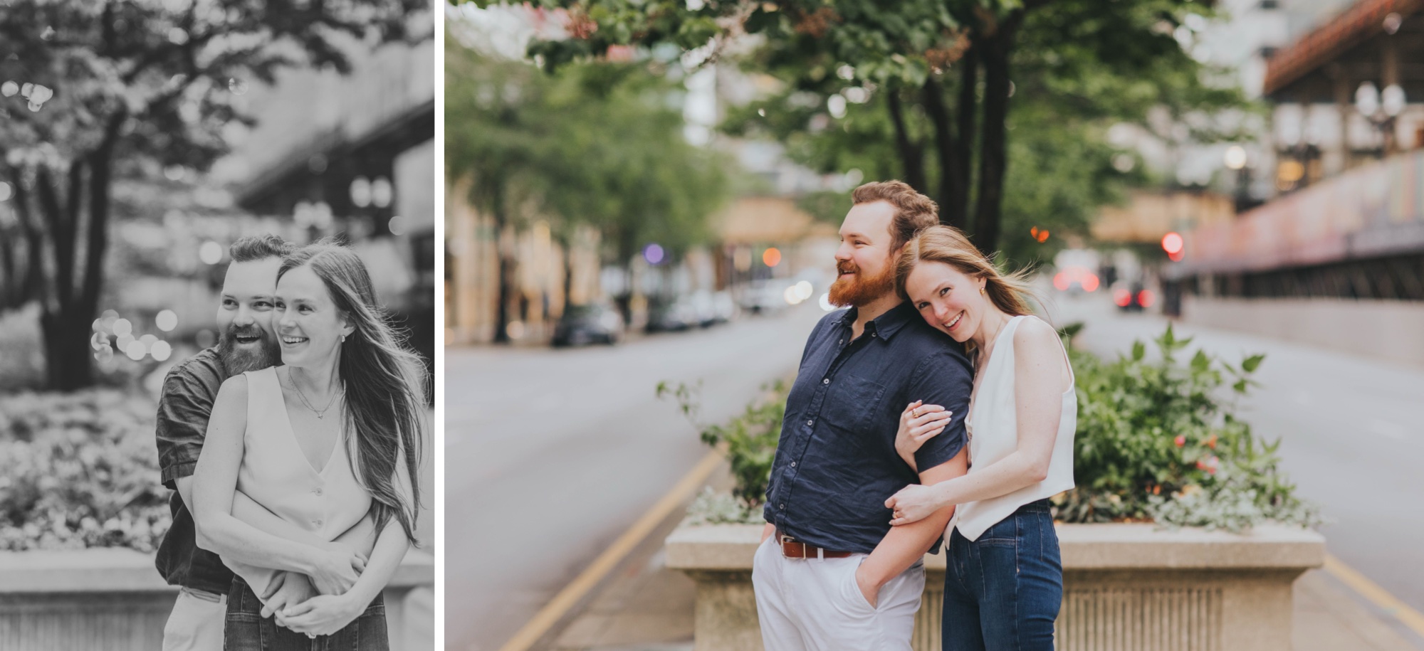 Chicago Riverwalk engagement session

