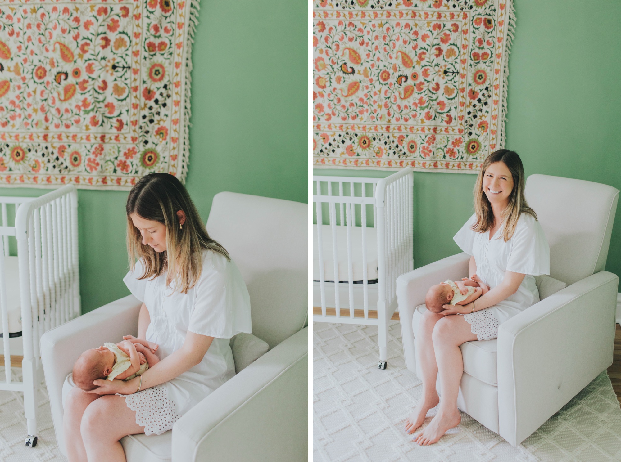 minimalist baby nursery ideas; baby girl nursery decor