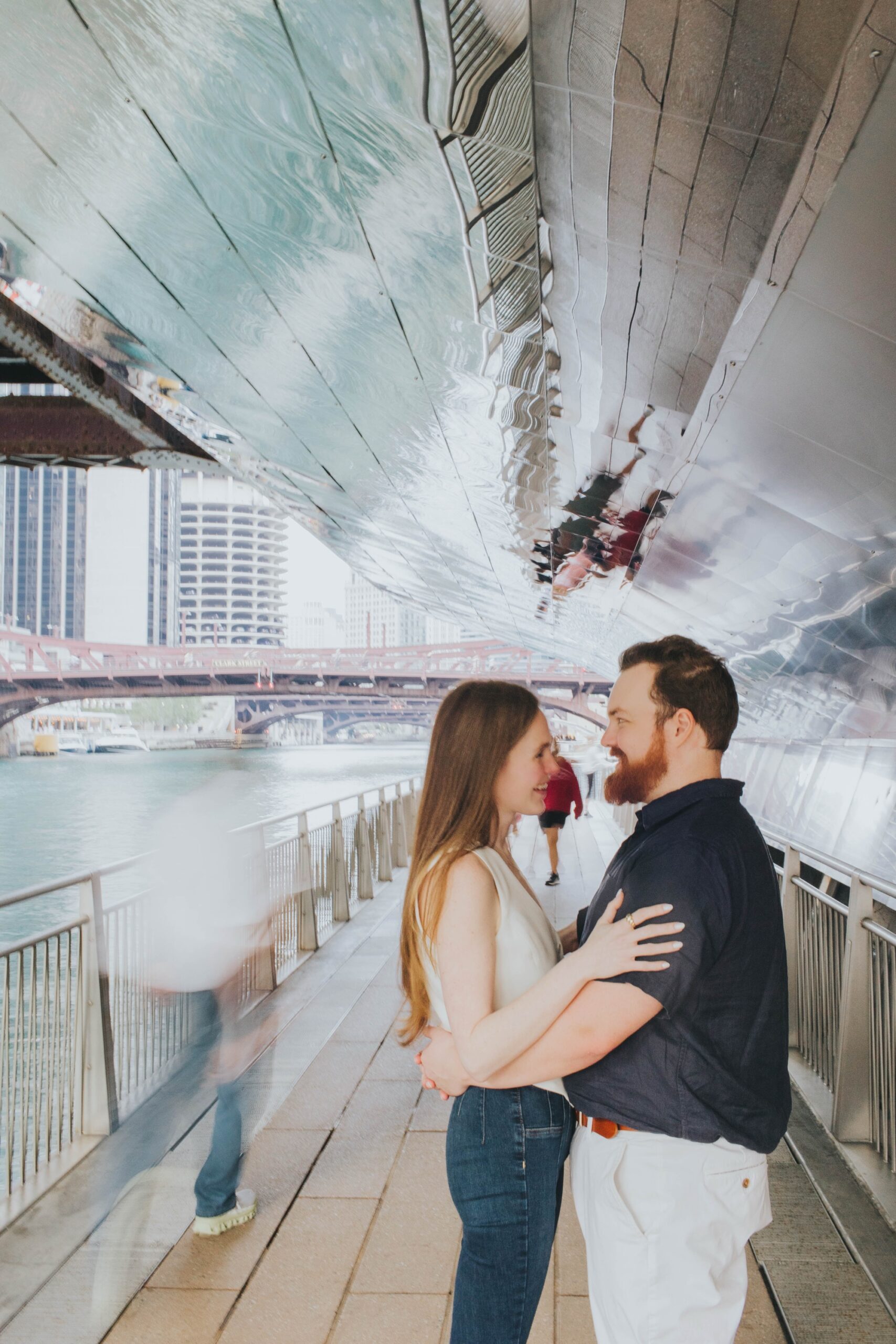 Chicago Riverwalk engagement session
