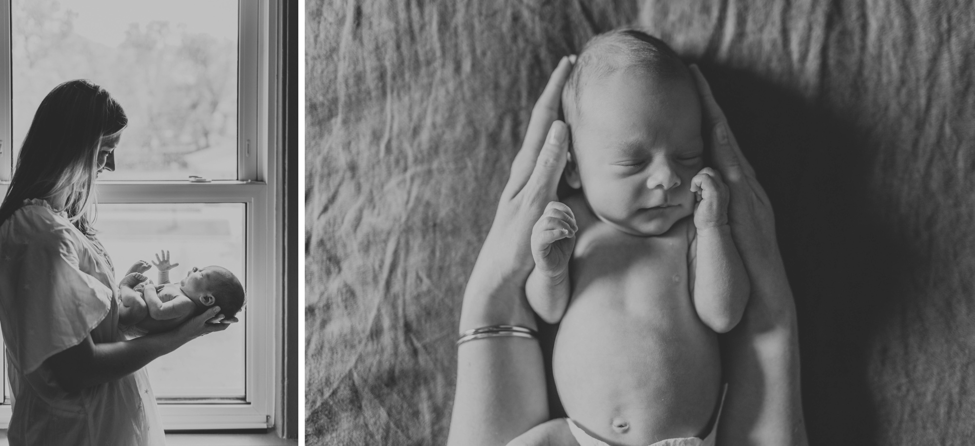 lifestyle newborn session in home