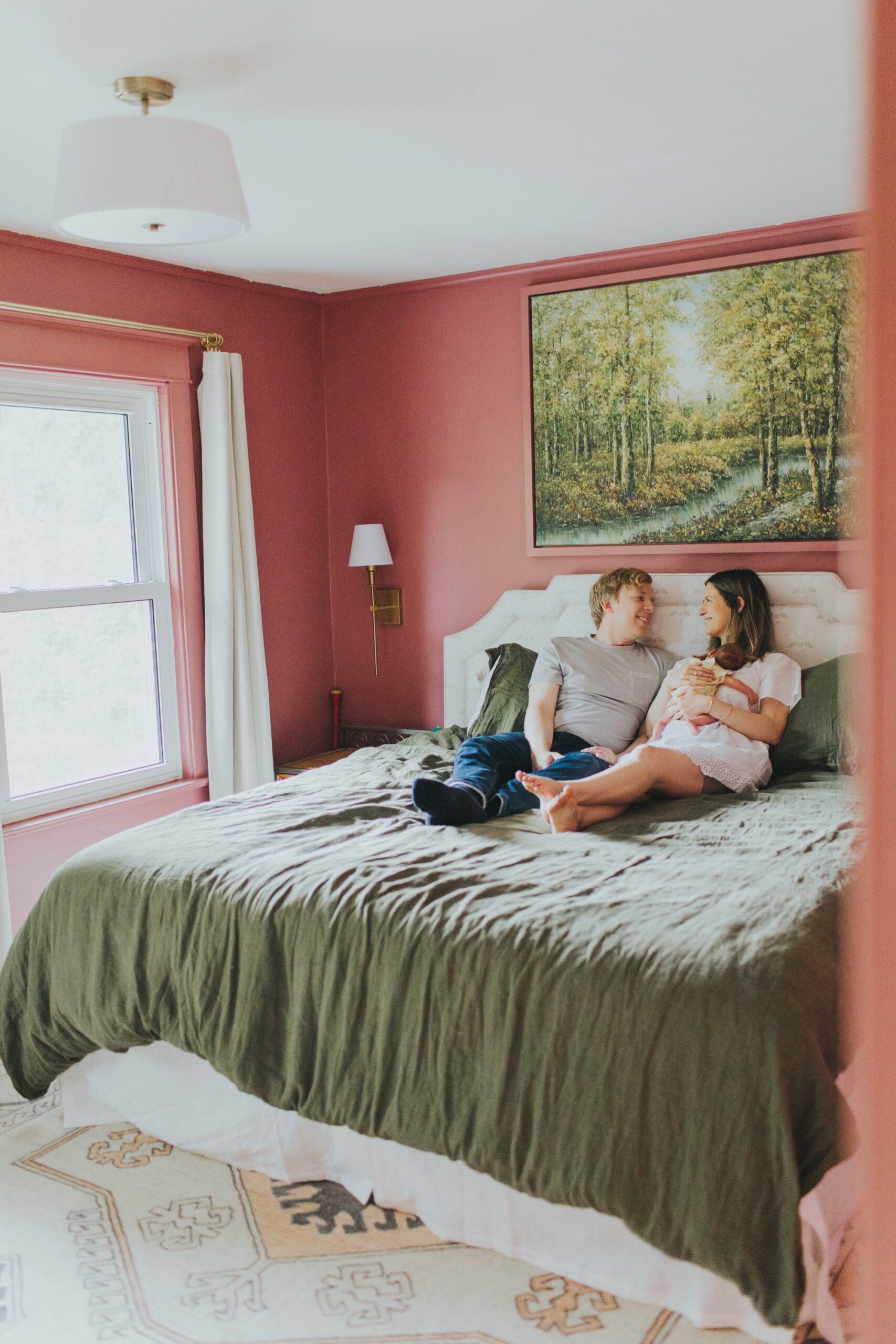 lifestyle newborn session in home