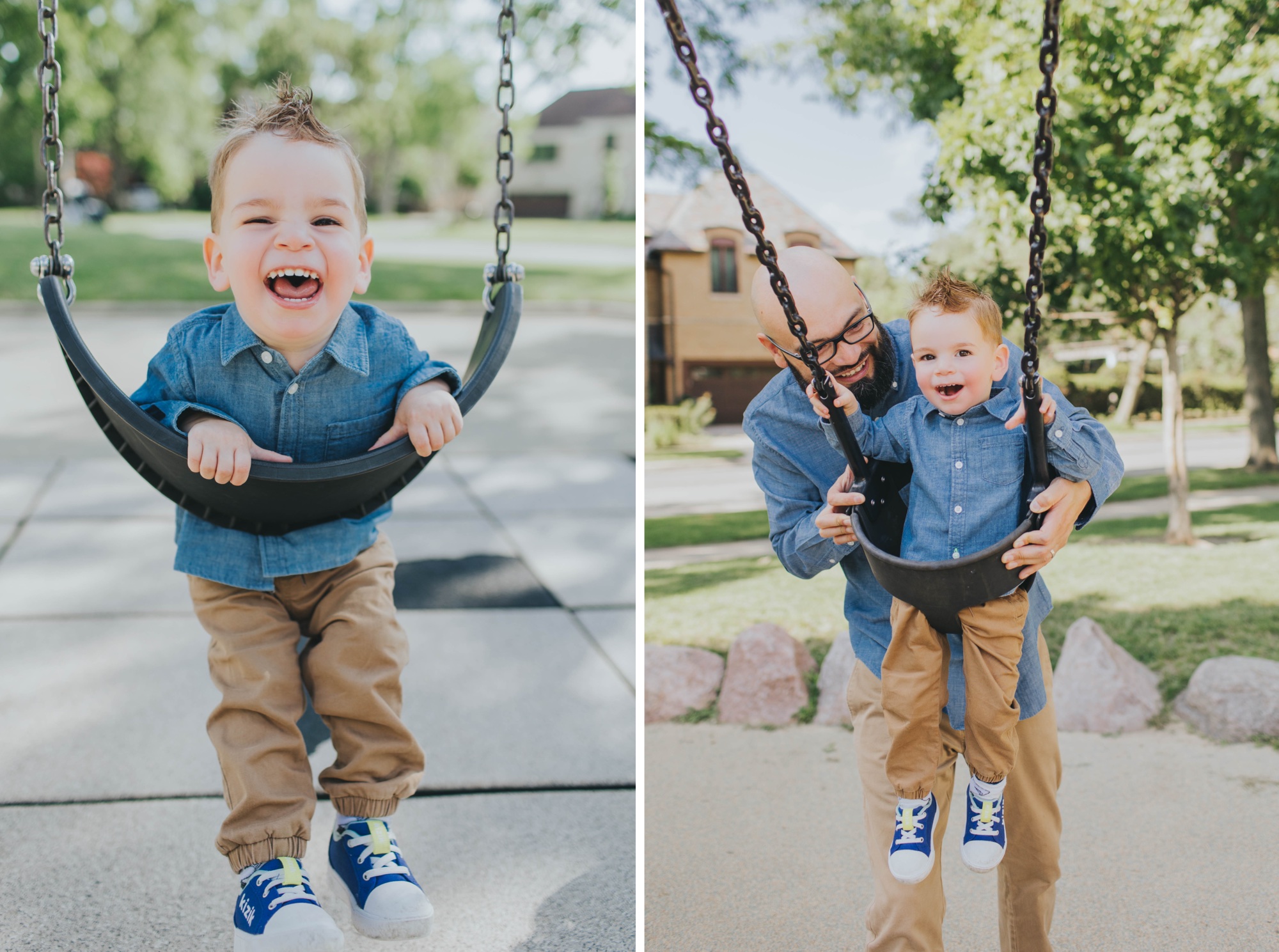summer family photos at the park