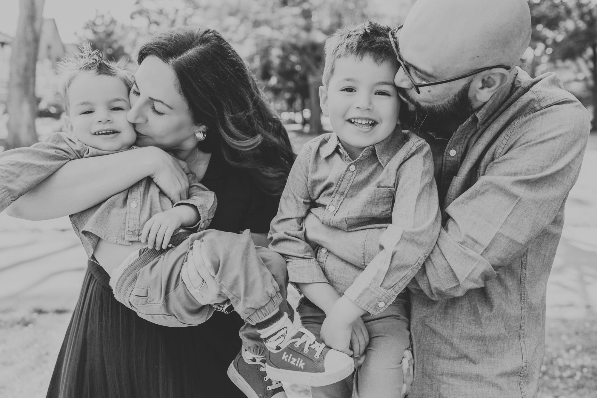 classic black and white family photos