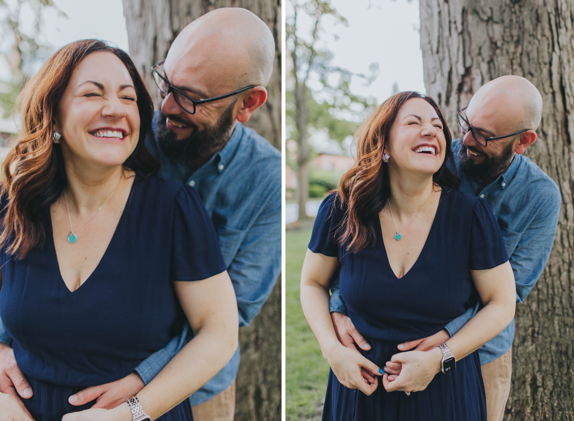 couples portraits during family photo shoot