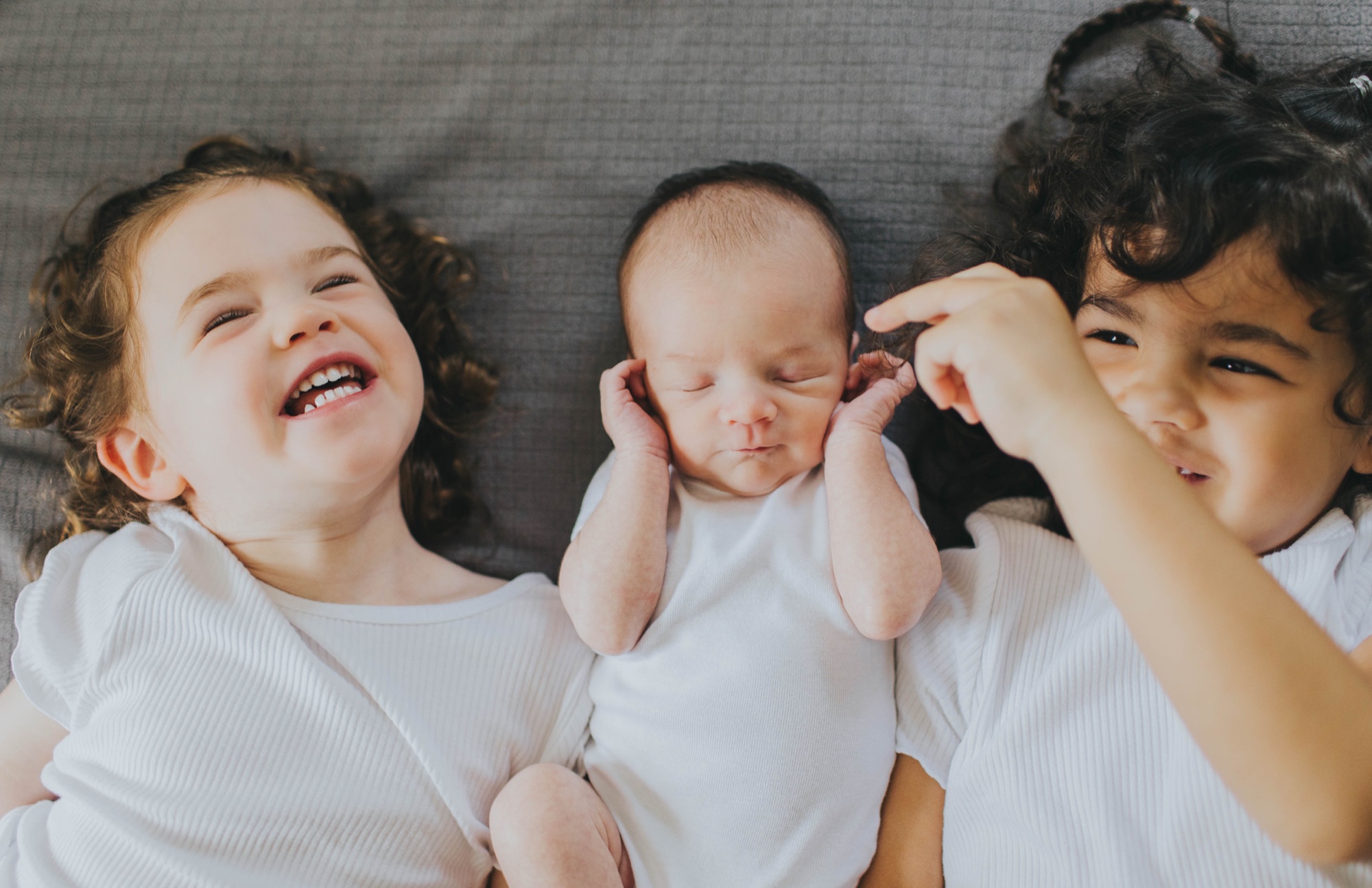 family photography chicago; newborn session with siblings