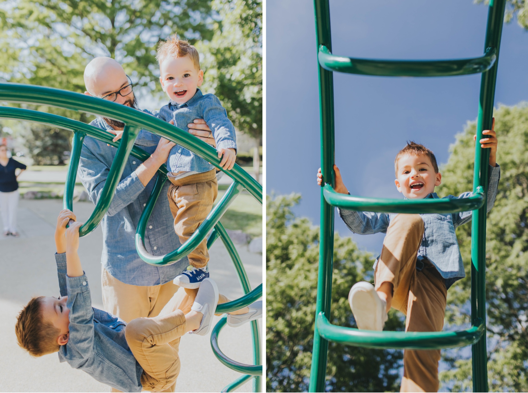 summer playground family photo session