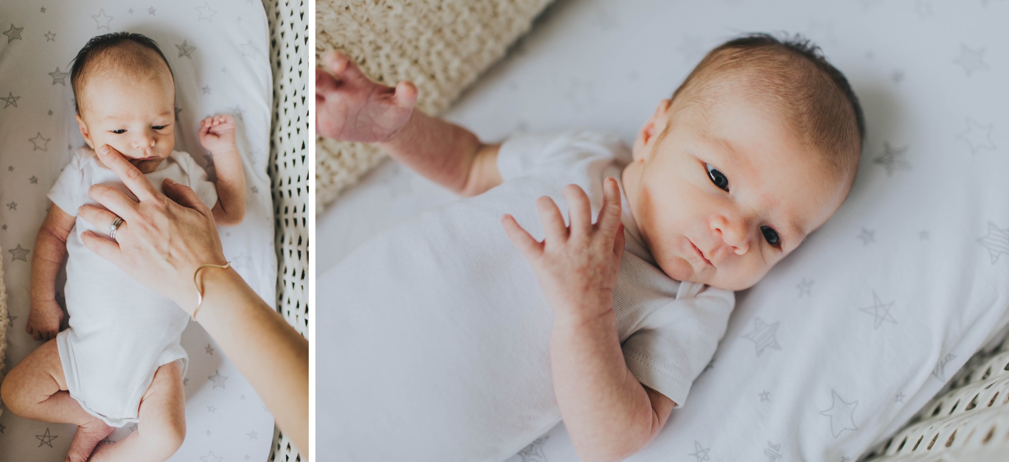 lifestyle newborn session with siblings