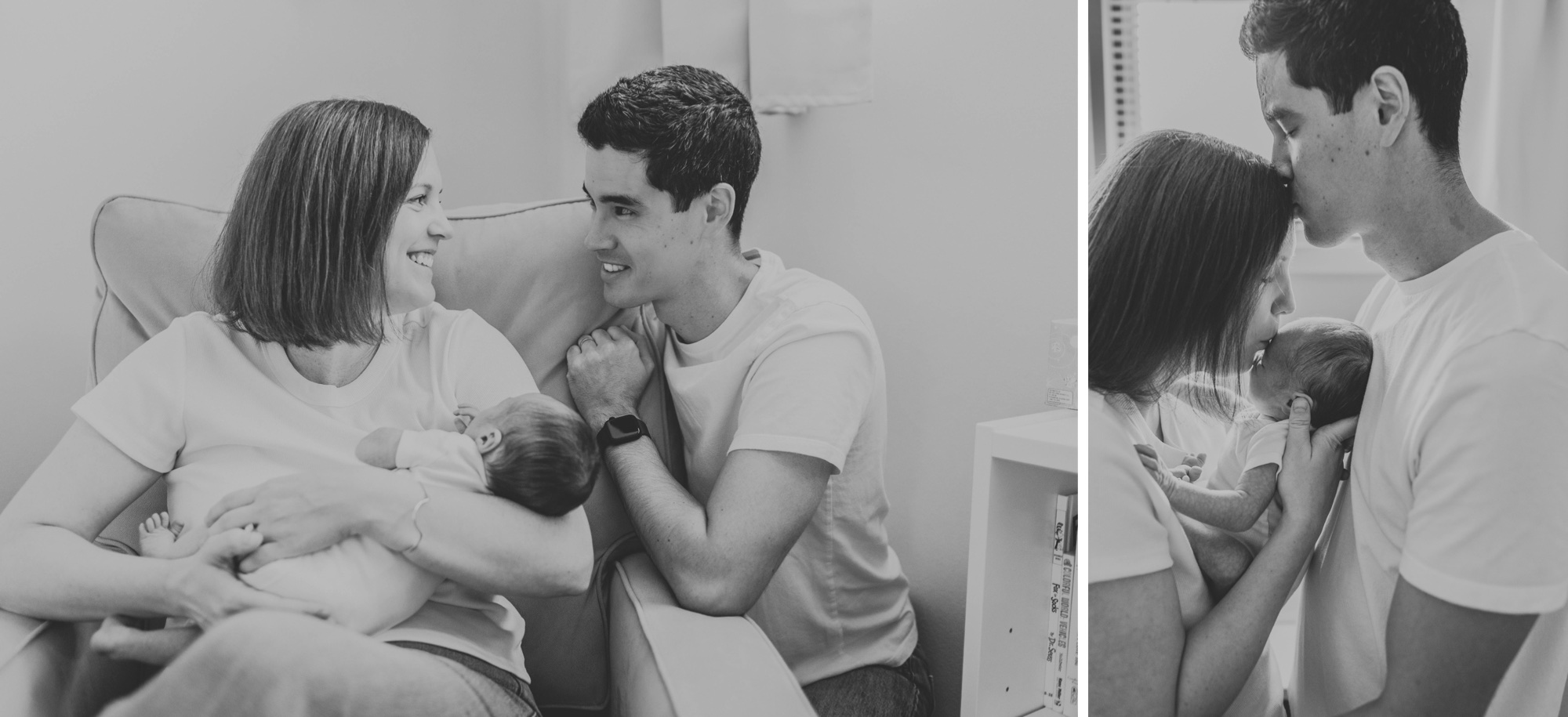 lifestyle newborn session with siblings