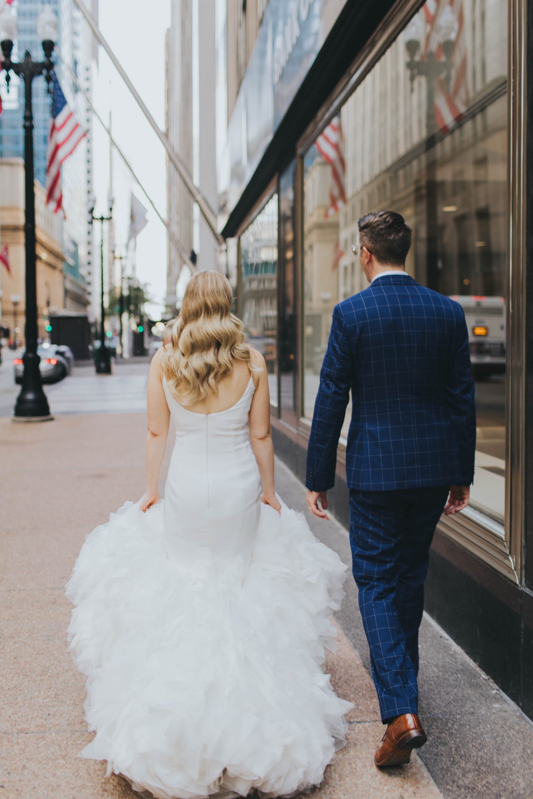 elopement photos at the Board of Trade Chicago