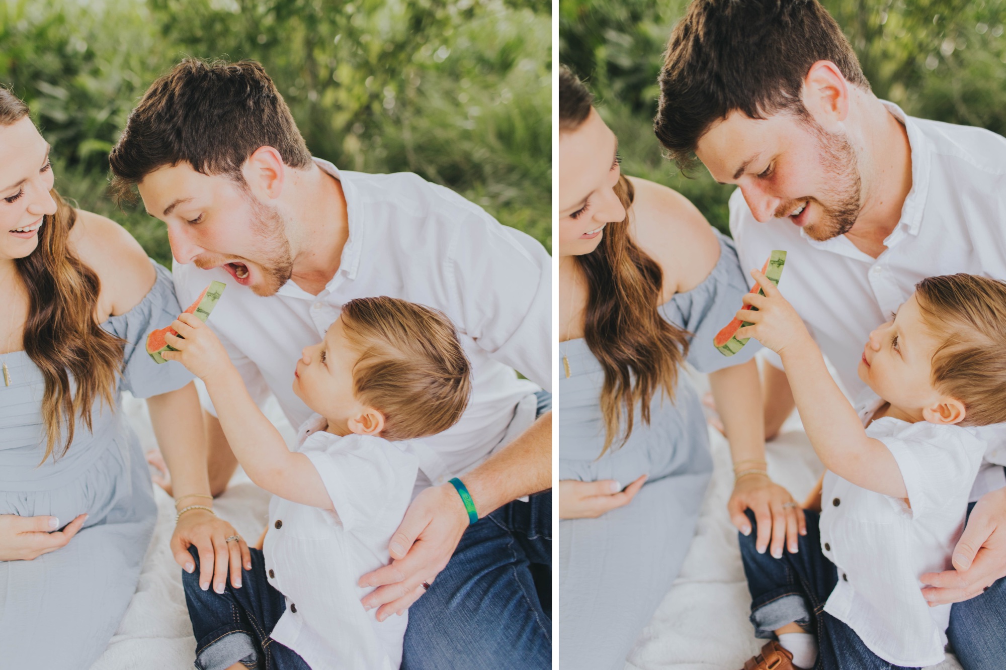 picnic family maternity photo session
