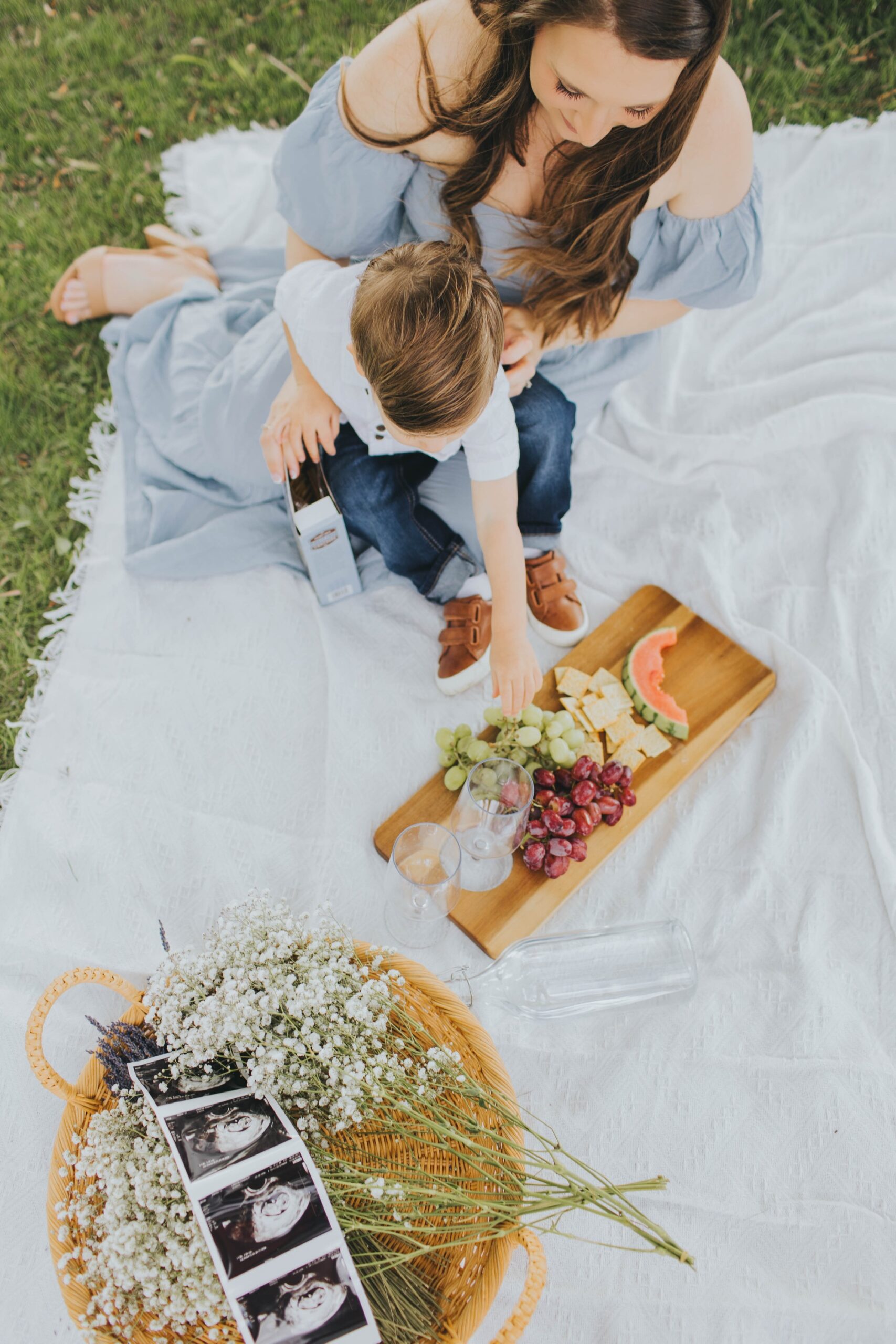 picnic maternity photo session