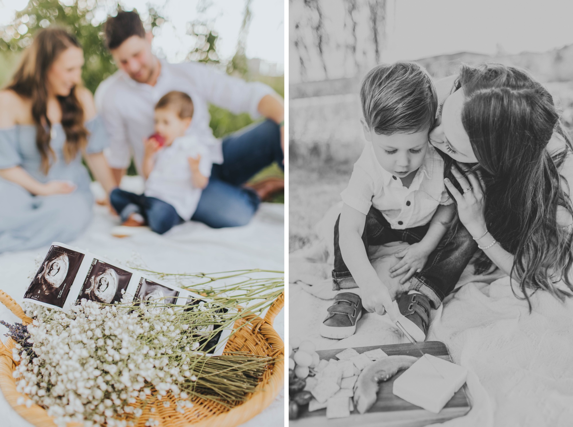 pregnancy announcement pictures with toddler