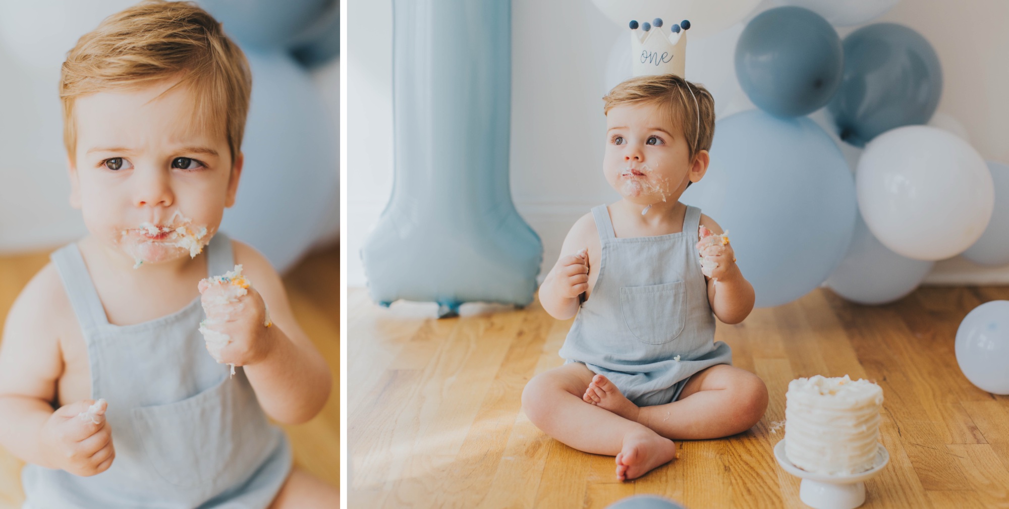 first birthday cake smash photography by Meg Adamik Creative