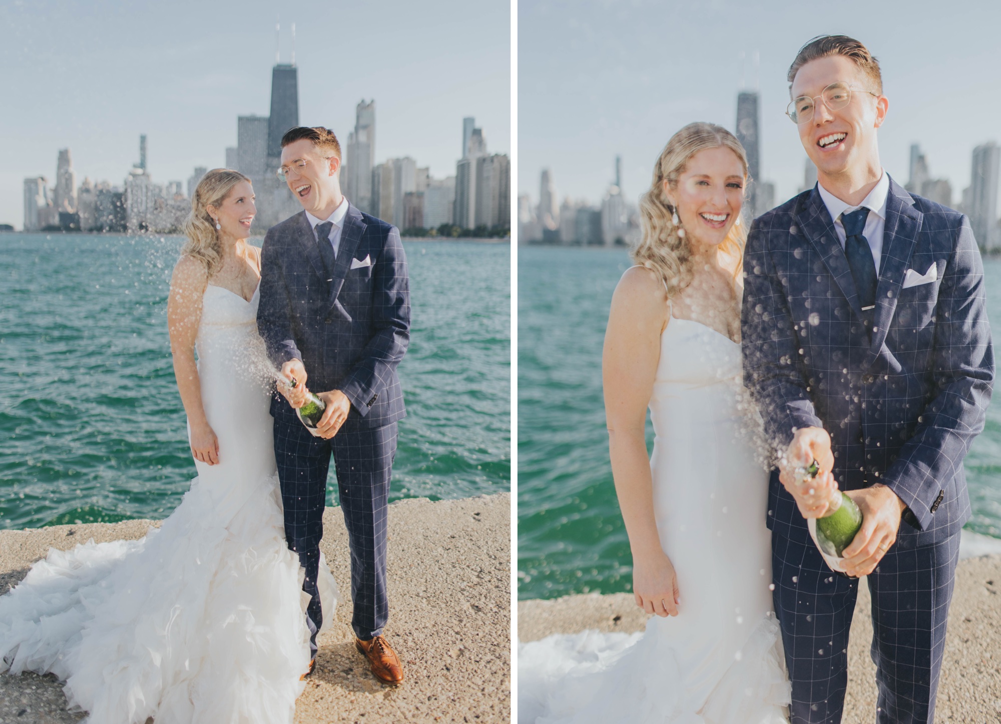 elopement champagne pop pictures